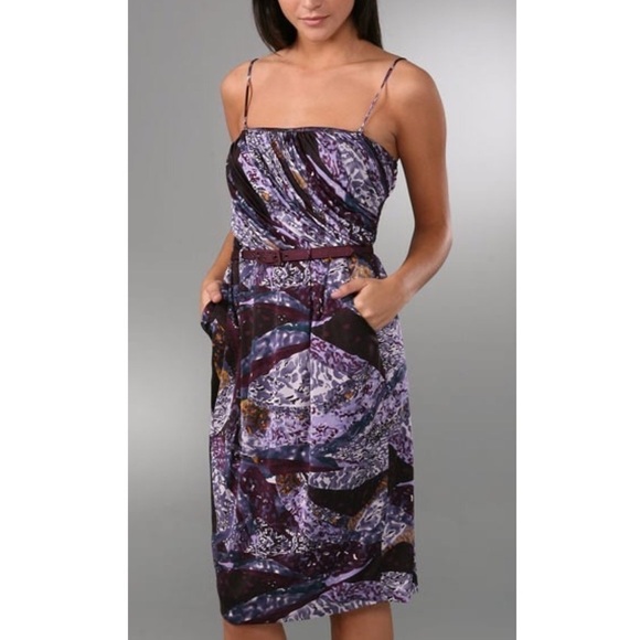 𝅺CATHERINE Malandrino Belted Bustier Dress - Picture 2 of 11